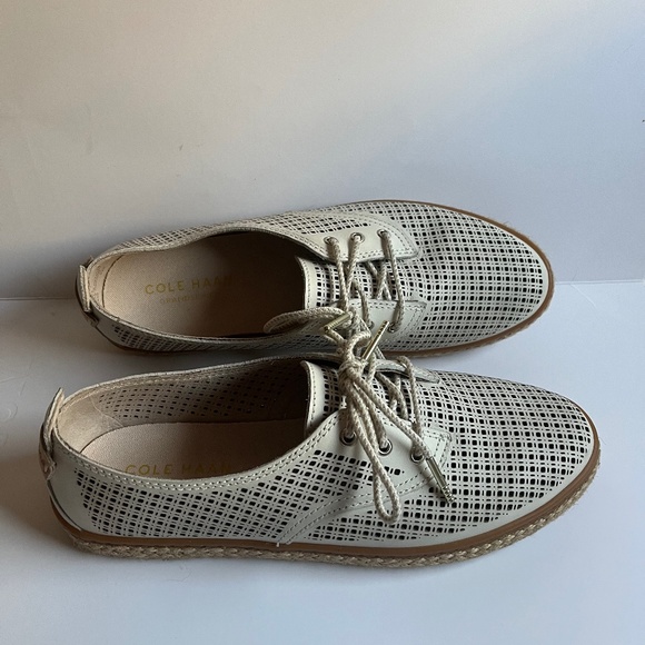 Cole Haan Grand Series Maine Espadrille Cloud 3eye Perforated Sneakers Loafer - Picture 1 of 12